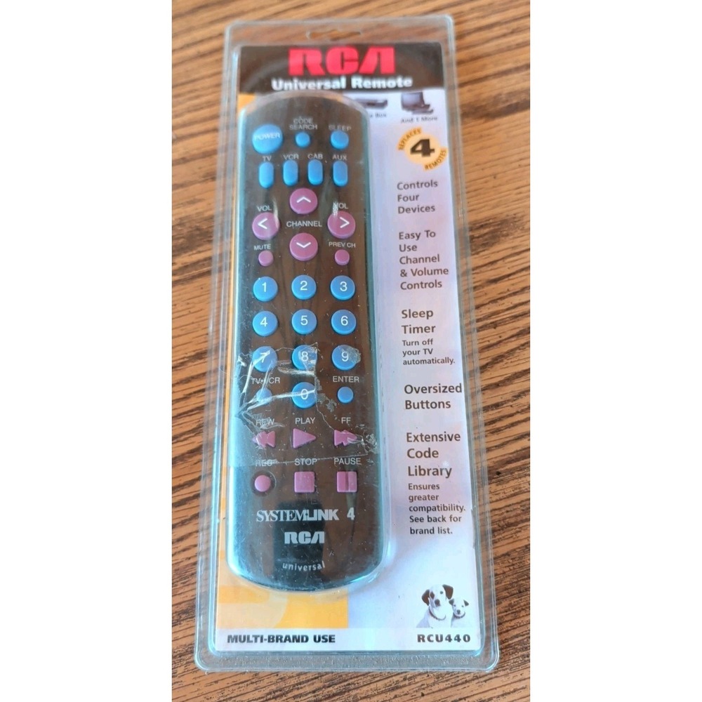 NEW RCA Systemlink 4 Device Universal Remote Control RCU440 Black Multi Brand